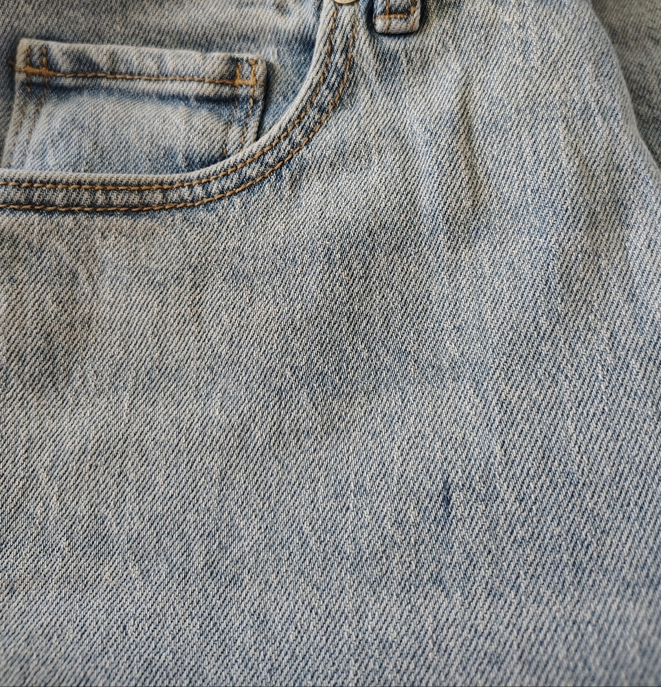 Loft Cuffed Wide Leg Denim Lightwash Jeans - Picture 2 of 15